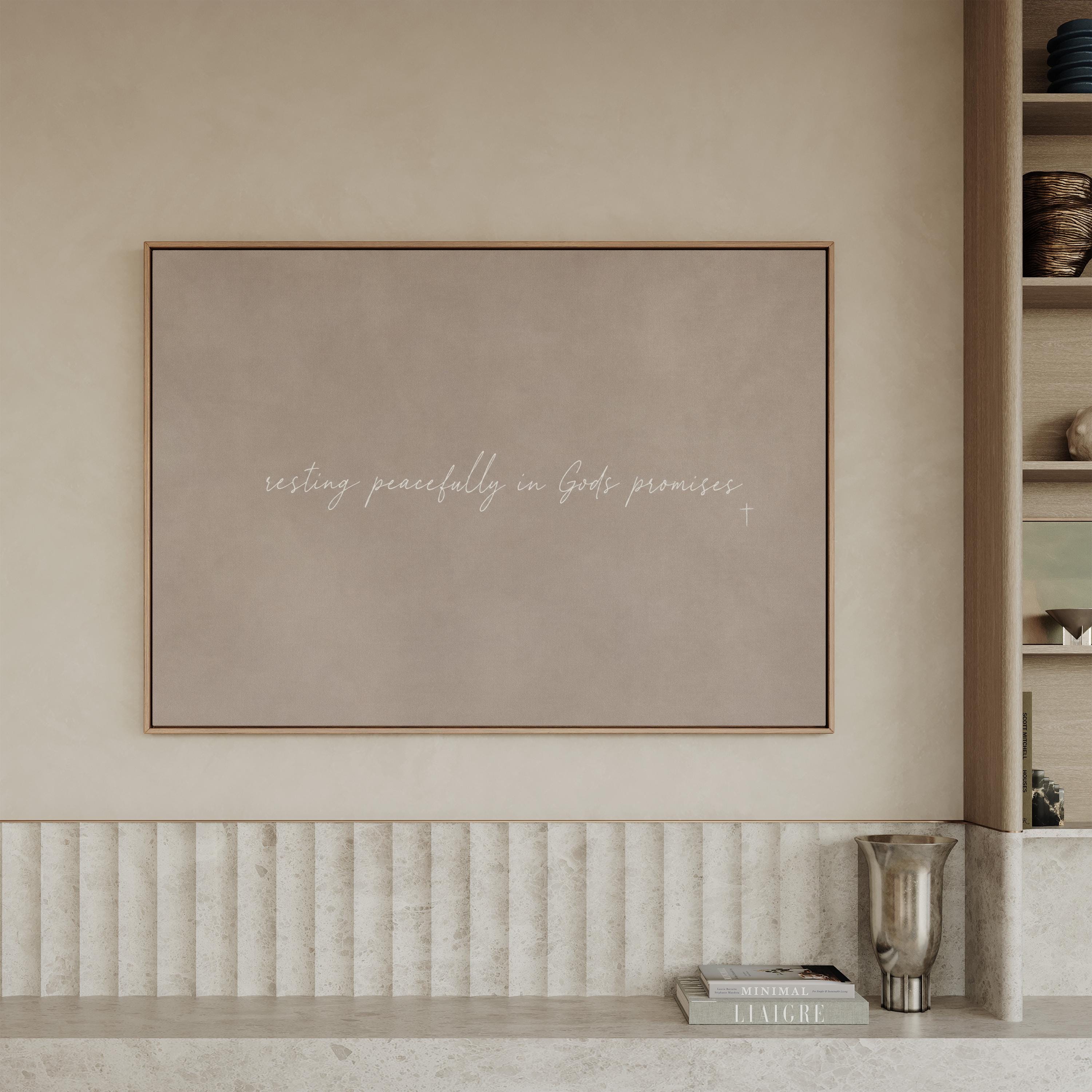Resting in God Canvas | Resting Peacefully in God Framed Canvas Christian Wall Art | Faith Gift for Her | C0013