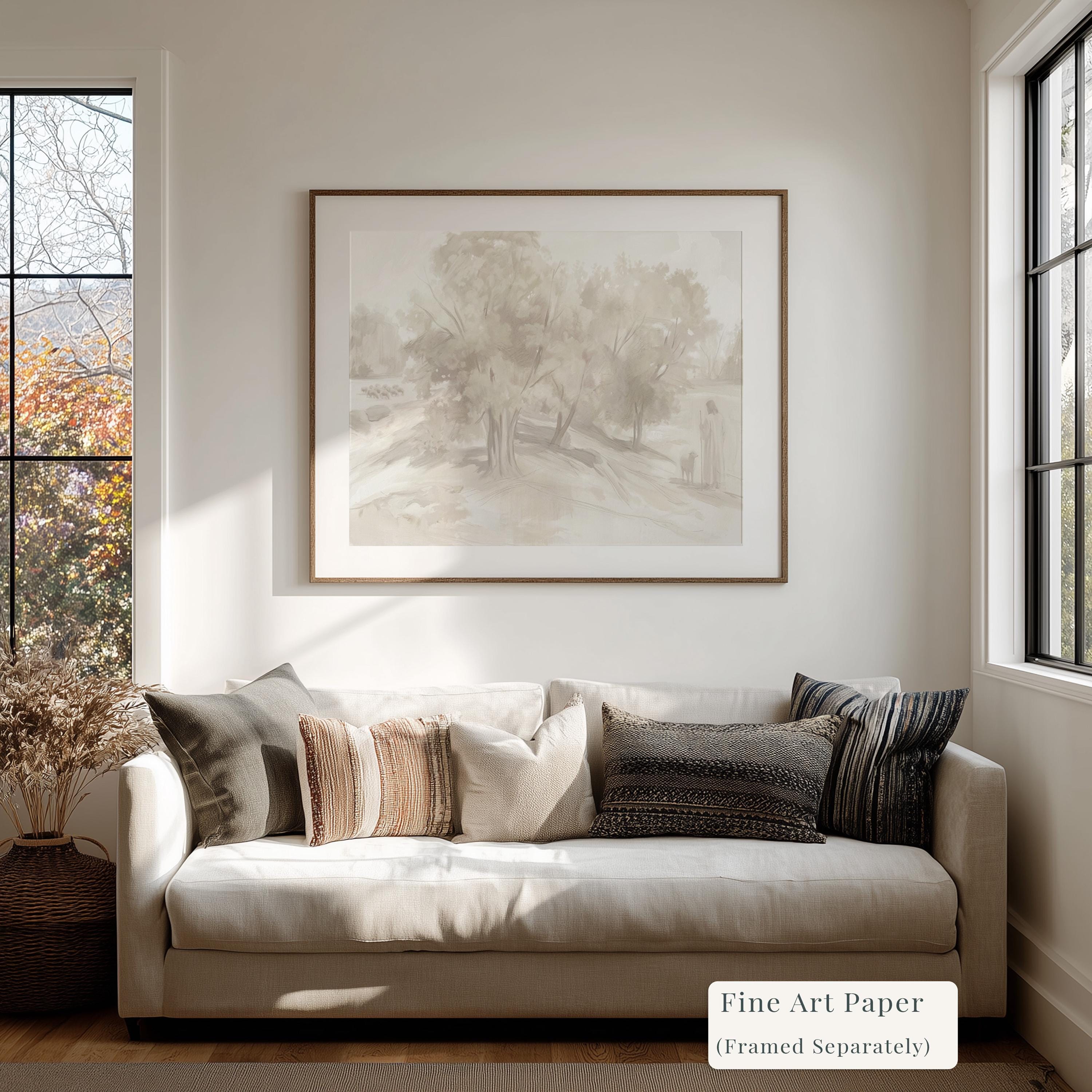 Farmhouse Faith Canvas | Corot Oak Grove Christian Wall Art Print | Impressionist Christian Wall Art | Faith Gift | G0001