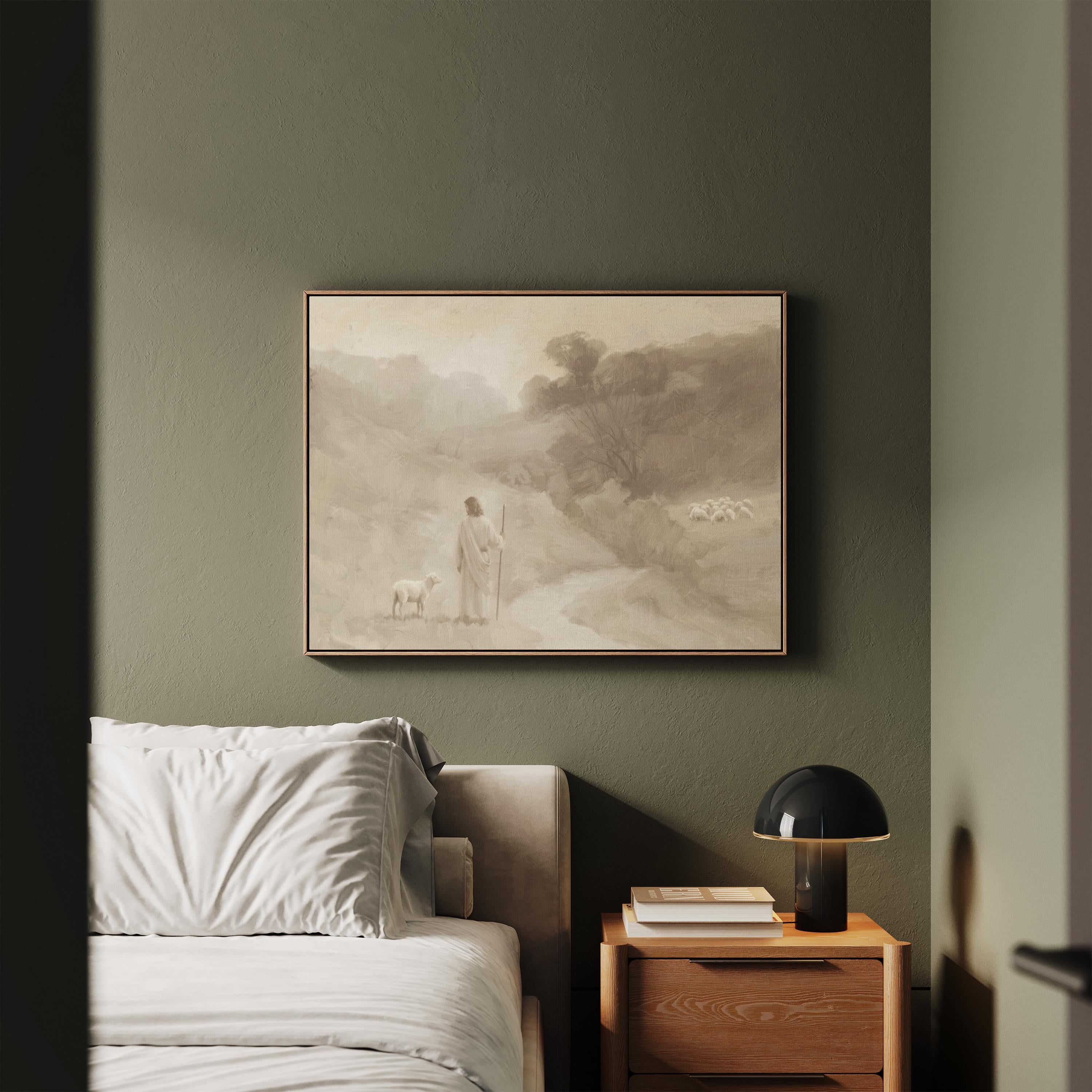 Farmhouse Faith Canvas | Dusk Path Hollow Christian Wall Art Print | Moody Christian Wall Art | Faith Gift | G0004