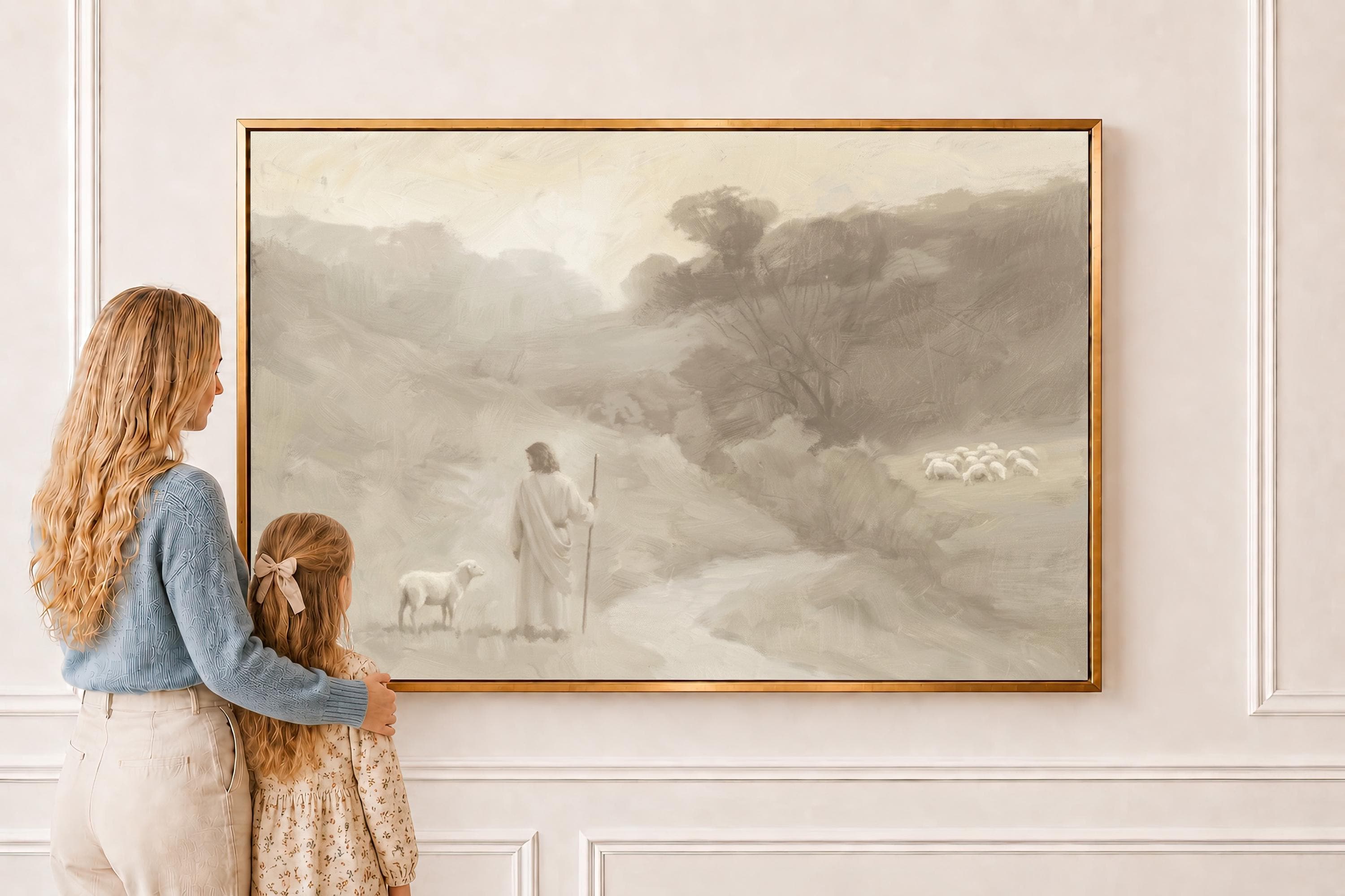 Farmhouse Faith Canvas | Dusk Path Hollow Christian Wall Art Print | Moody Christian Wall Art | Faith Gift | G0004