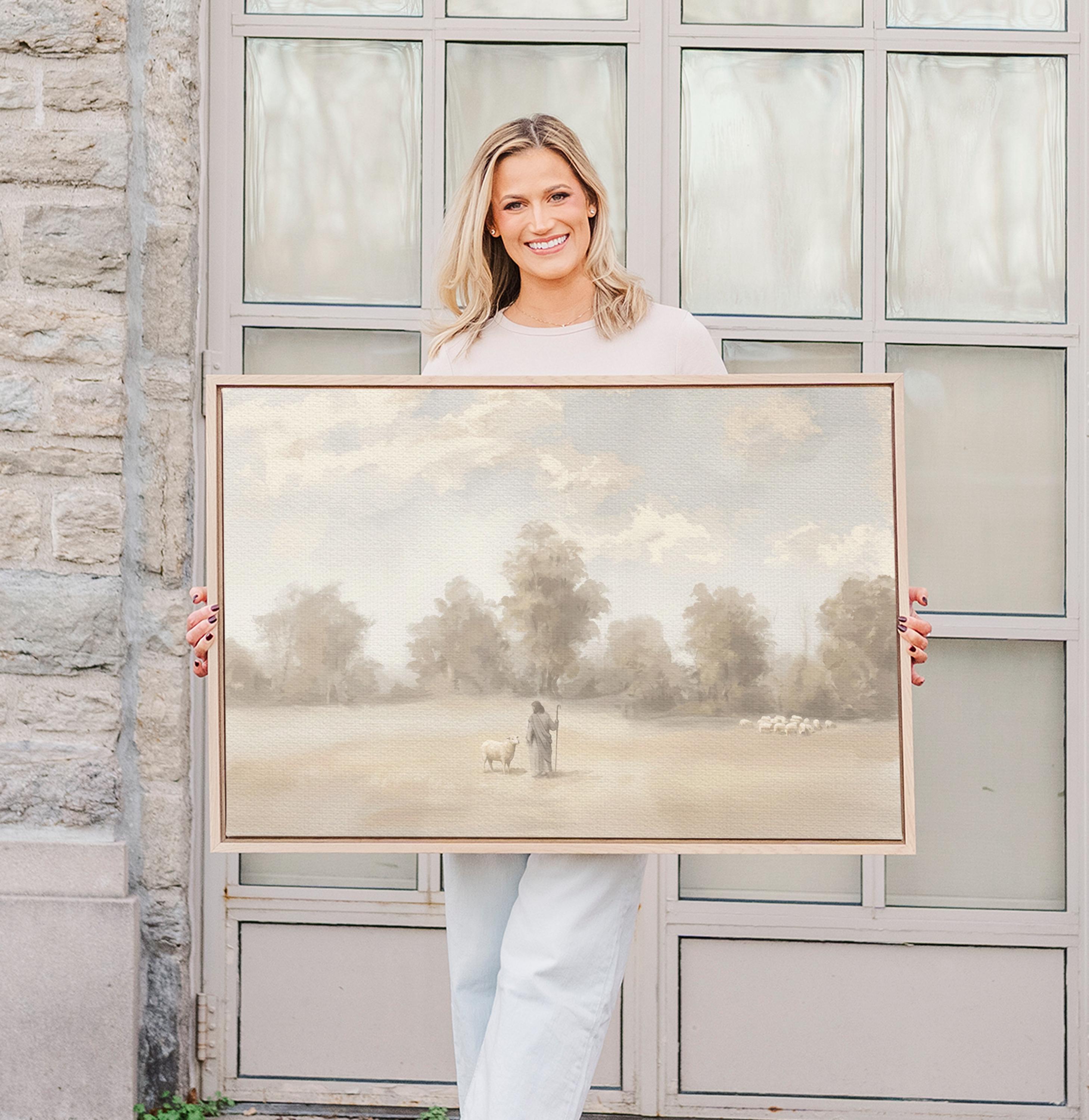 Be Still Canvas | Hazy Treeline Christian Wall Art Print | Moody Christian Wall Art | Faith Gift | F0007