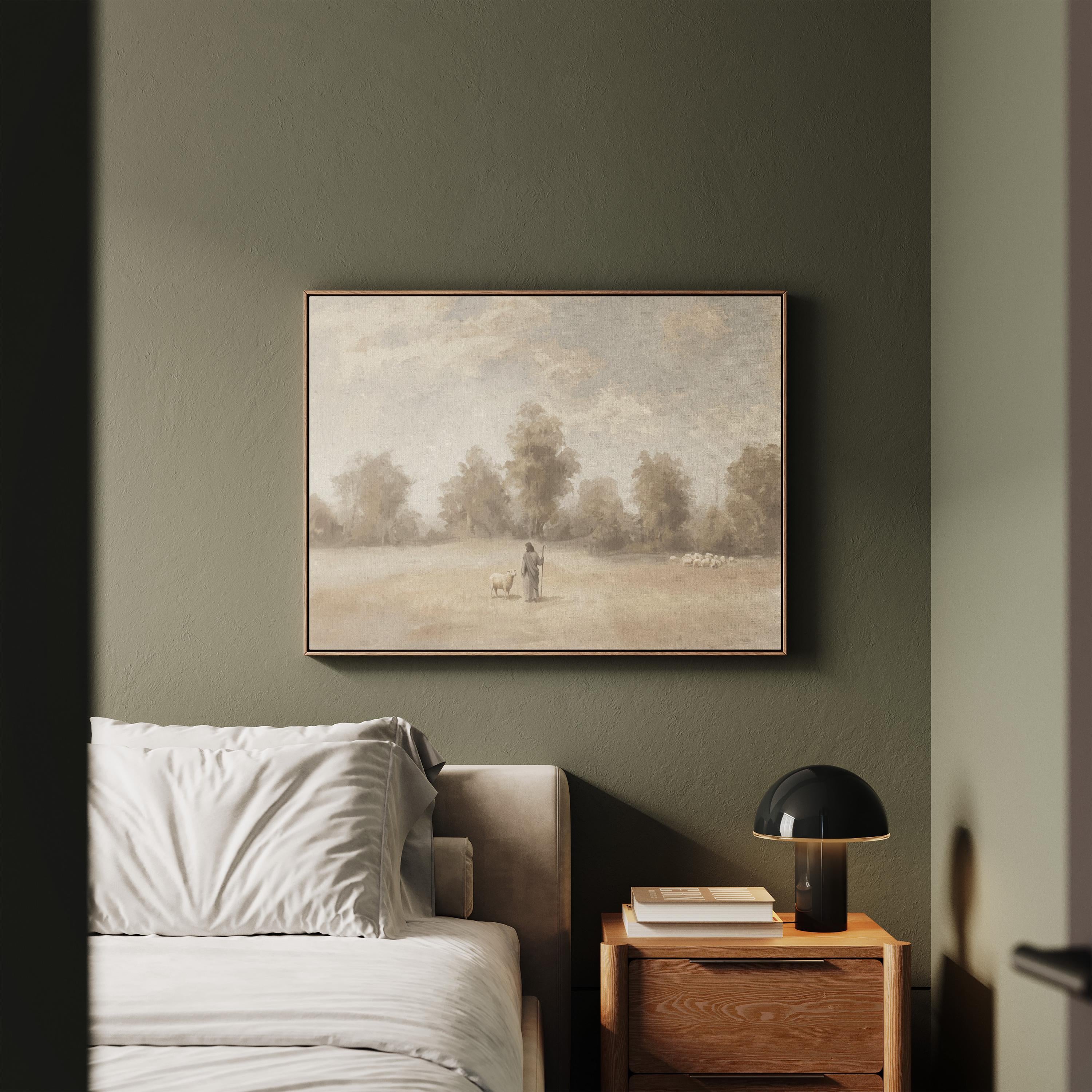 Be Still Canvas | Hazy Treeline Christian Wall Art Print | Moody Christian Wall Art | Faith Gift | F0007