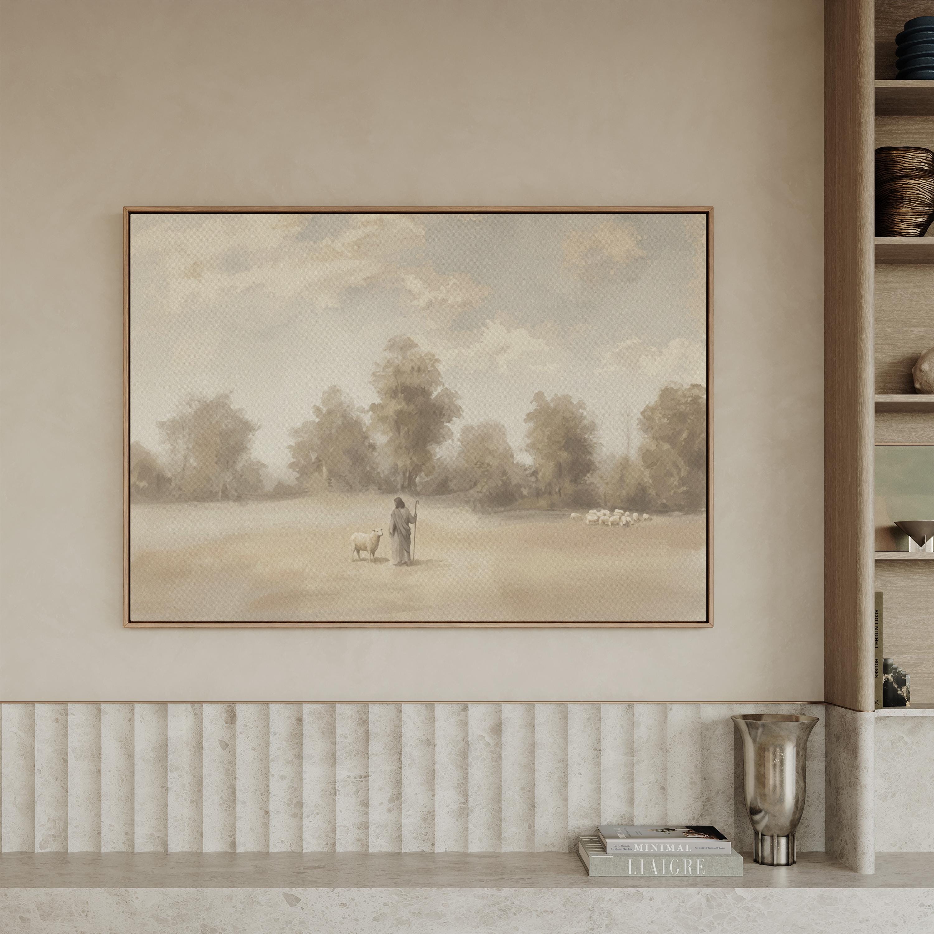 Be Still Canvas | Hazy Treeline Christian Wall Art Print | Moody Christian Wall Art | Faith Gift | F0007