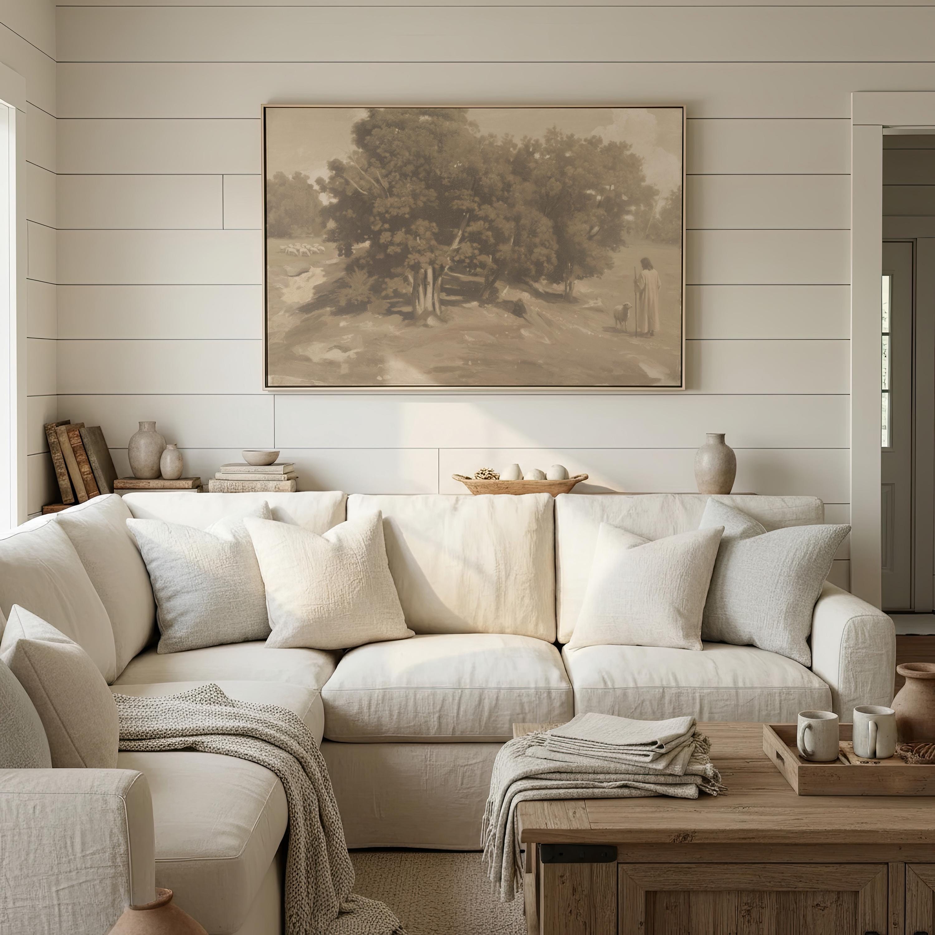 Be Still Canvas | Corot Oak Grove Christian Wall Art Print | Impressionist Christian Wall Art | Faith Gift | F0001