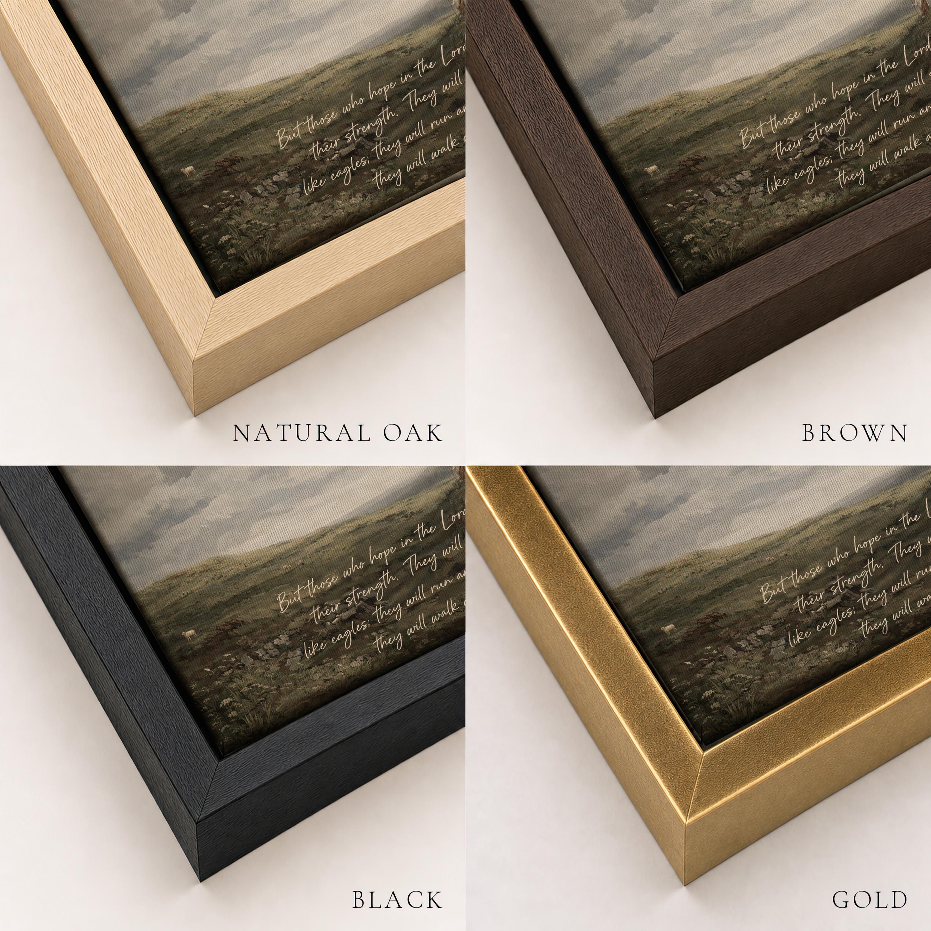 Isaiah 40:31 Wall Art, Christian Shepherd Landscape Print, Bible Verse Decor, FG442