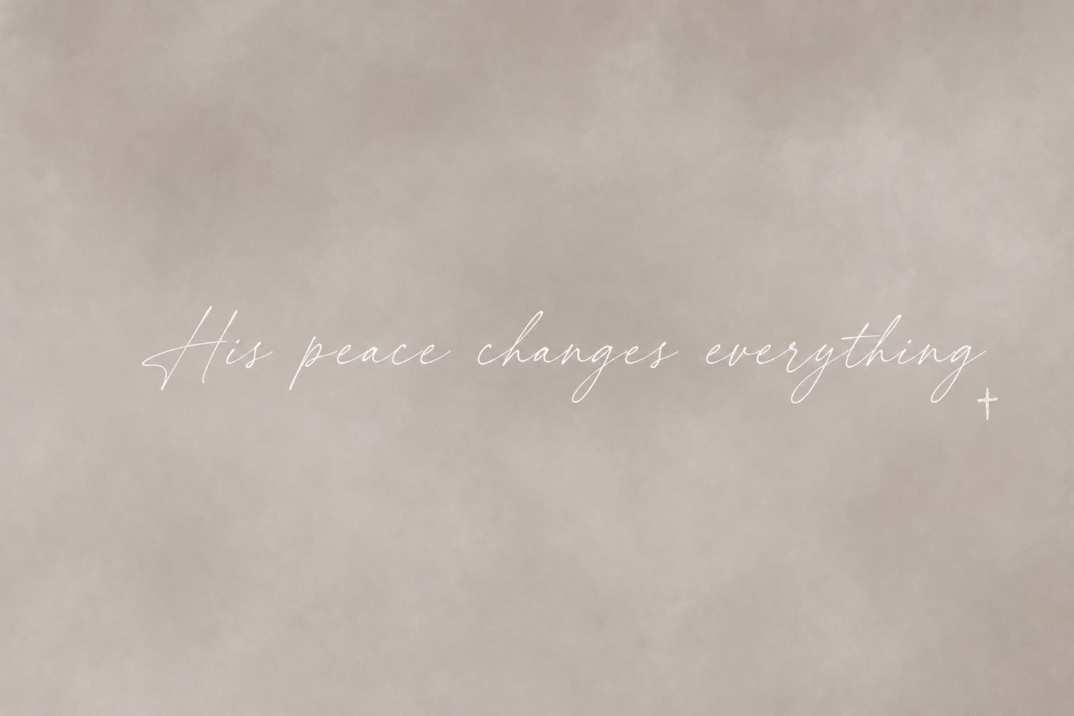 His Peace Canvas | His Peace Changes Everything Framed Canvas Christian Wall Art | Faith Gift for Her | C0017