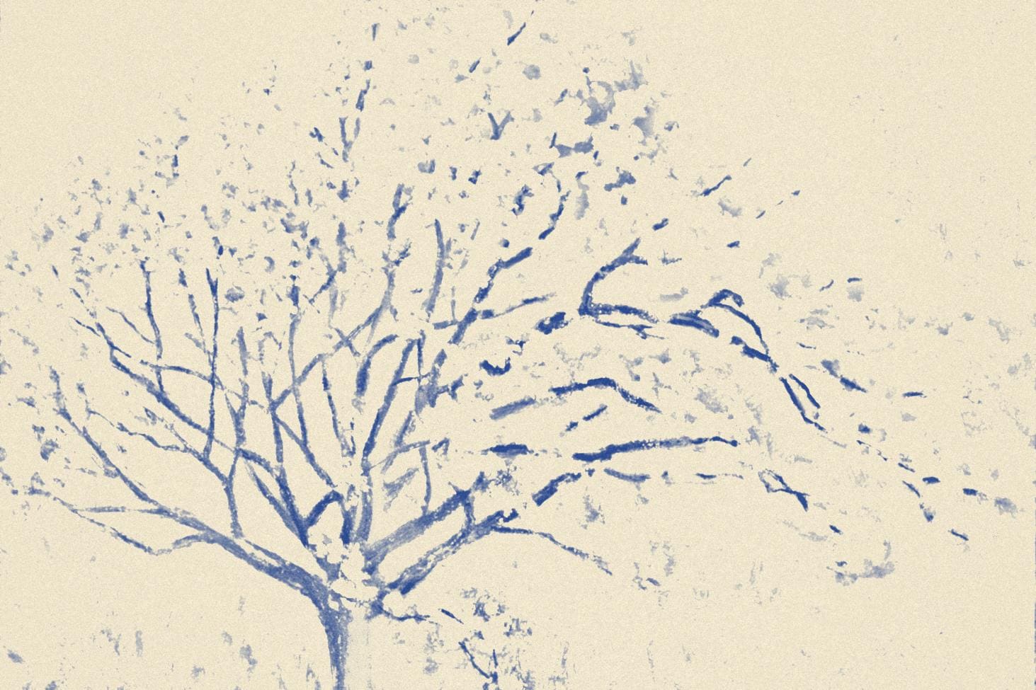 Blue Toile Faith Canvas | Blossom Tree Christian Wall Art Print | Cottagecore Christian Wall Art | Faith Gift | B0002