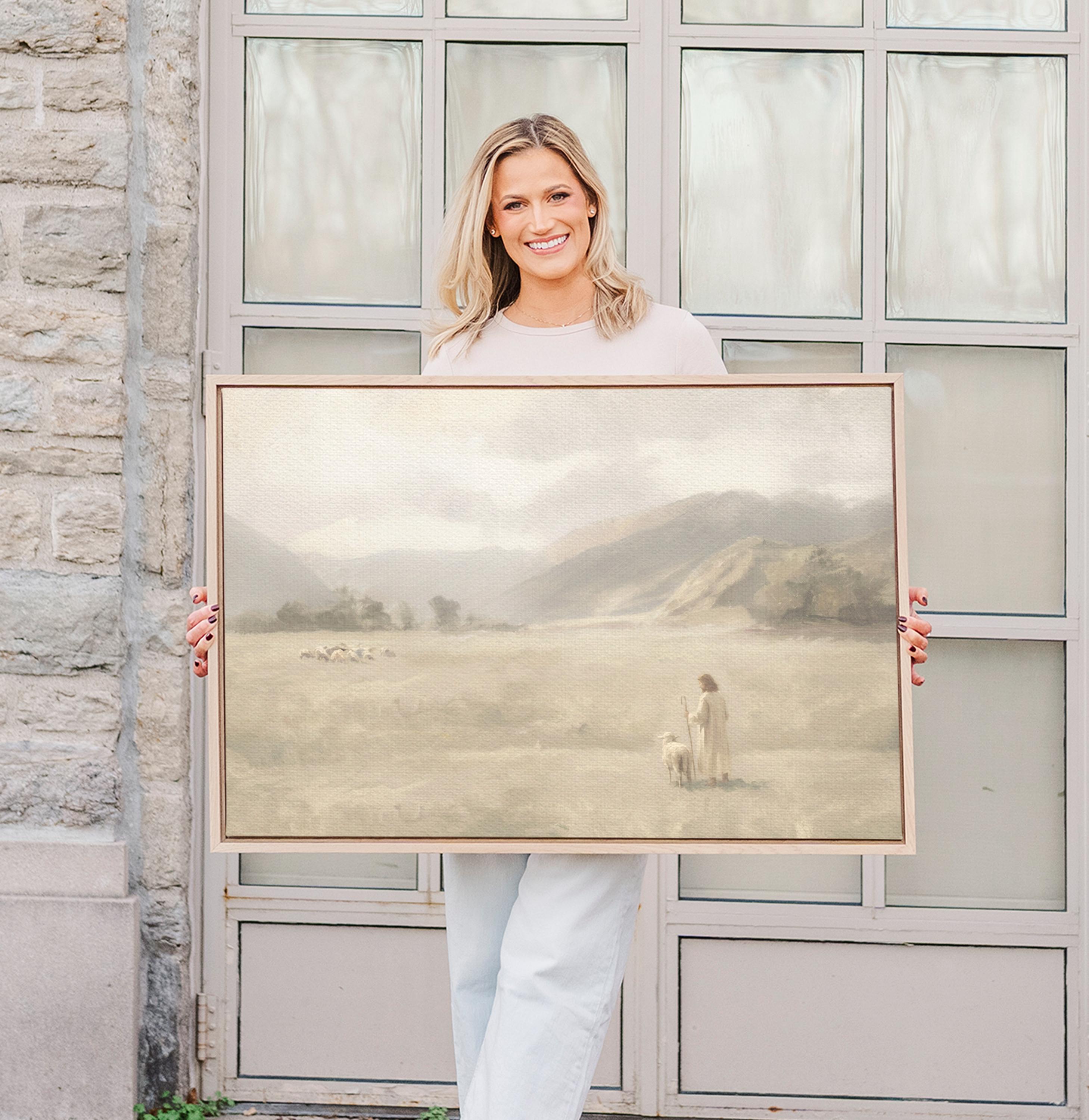 Be Still Canvas | Mountain Meadow Christian Wall Art Print | Vintage Christian Wall Art | Faith Gift | F0008