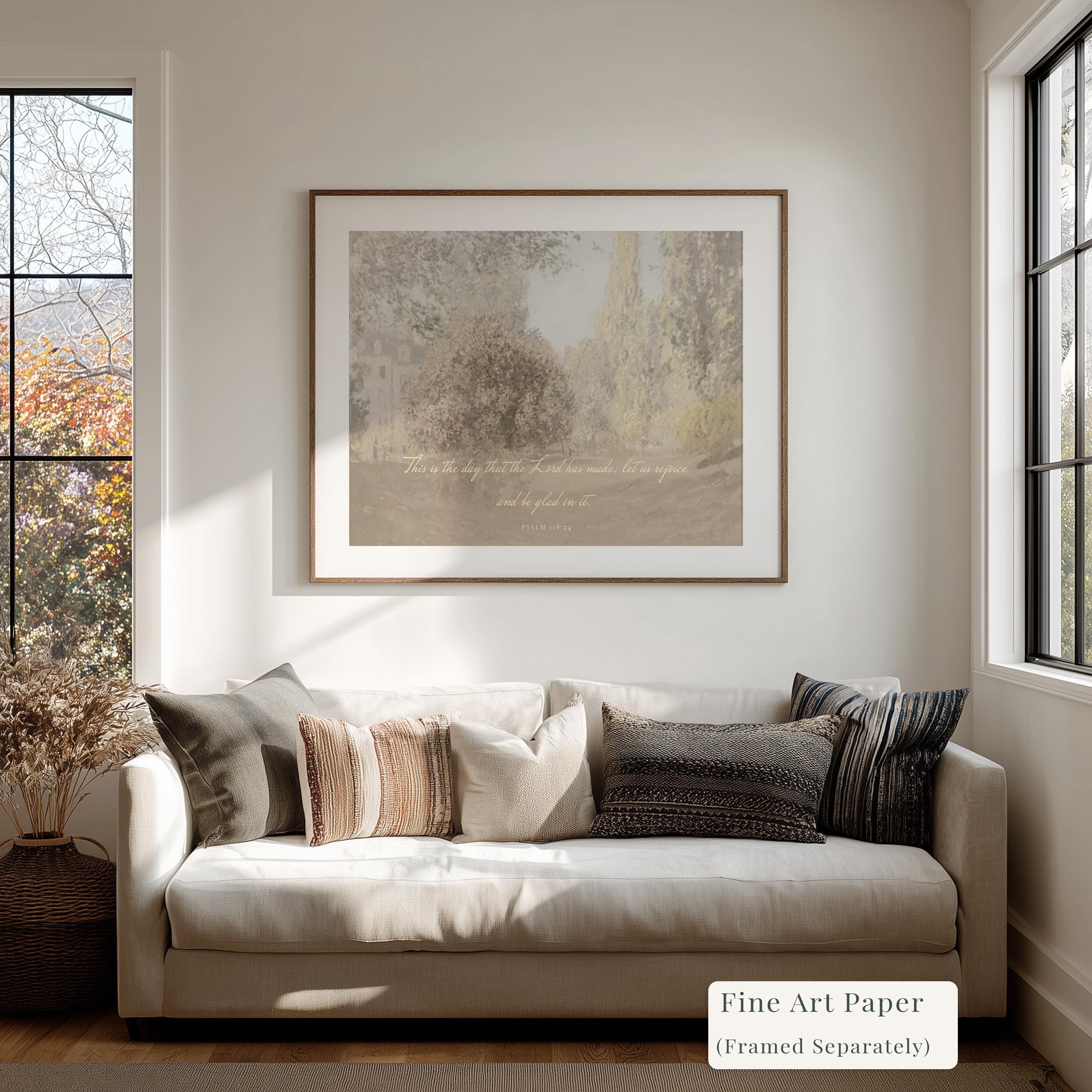 This Is the Day Canvas | Monet-Inspired Parc Monceau Christian Decor | Impressionist Christian Wall Art | Faith Gift | T0014
