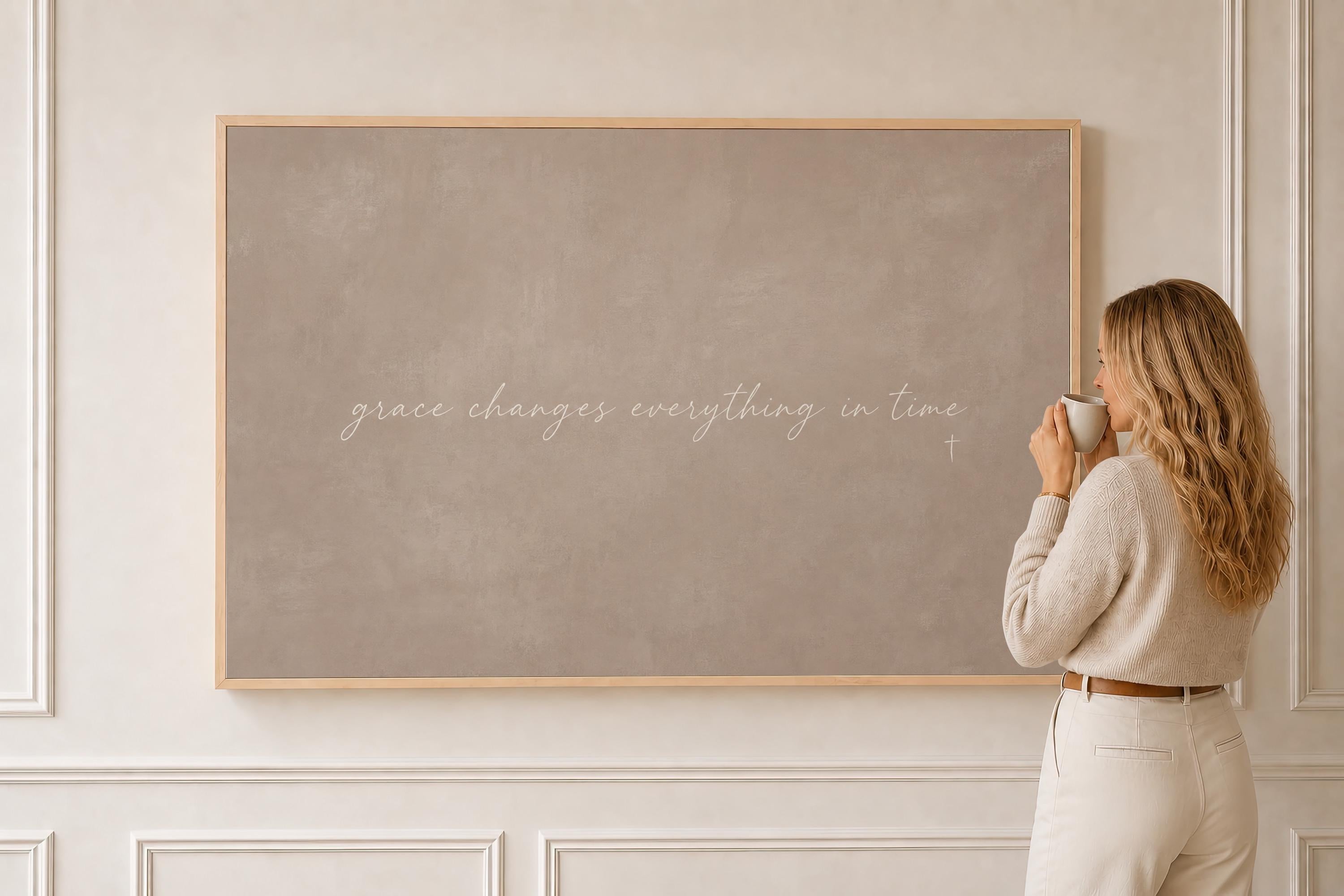Grace Changes Canvas | Grace Changes Everything Framed Canvas Christian Wall Art | Faith Gift for Her | C0014