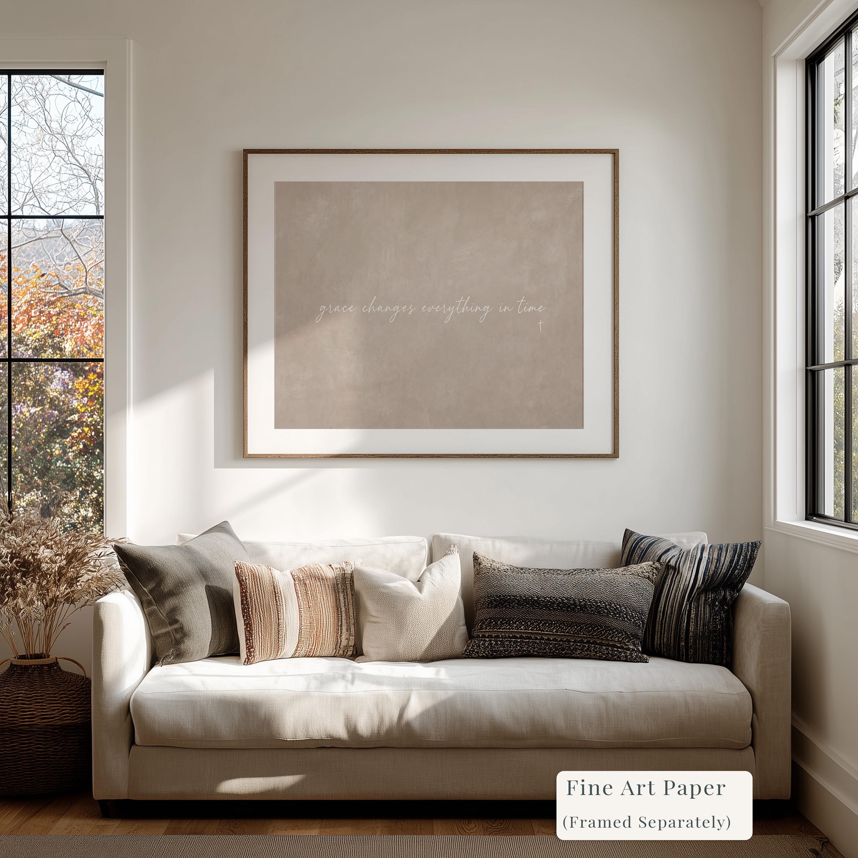Grace Changes Canvas | Grace Changes Everything Framed Canvas Christian Wall Art | Faith Gift for Her | C0014