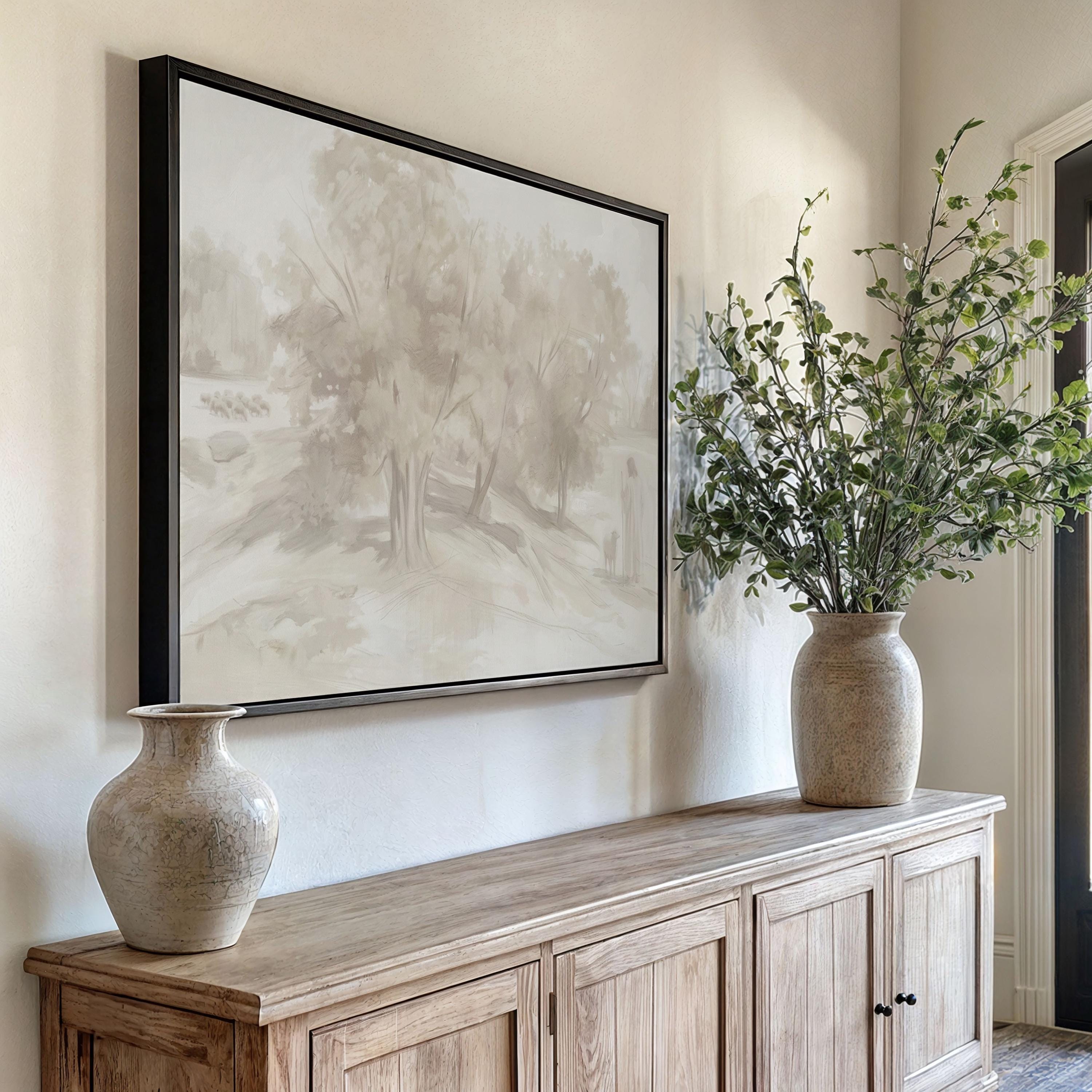 Farmhouse Faith Canvas | Corot Oak Grove Christian Wall Art Print | Impressionist Christian Wall Art | Faith Gift | G0001