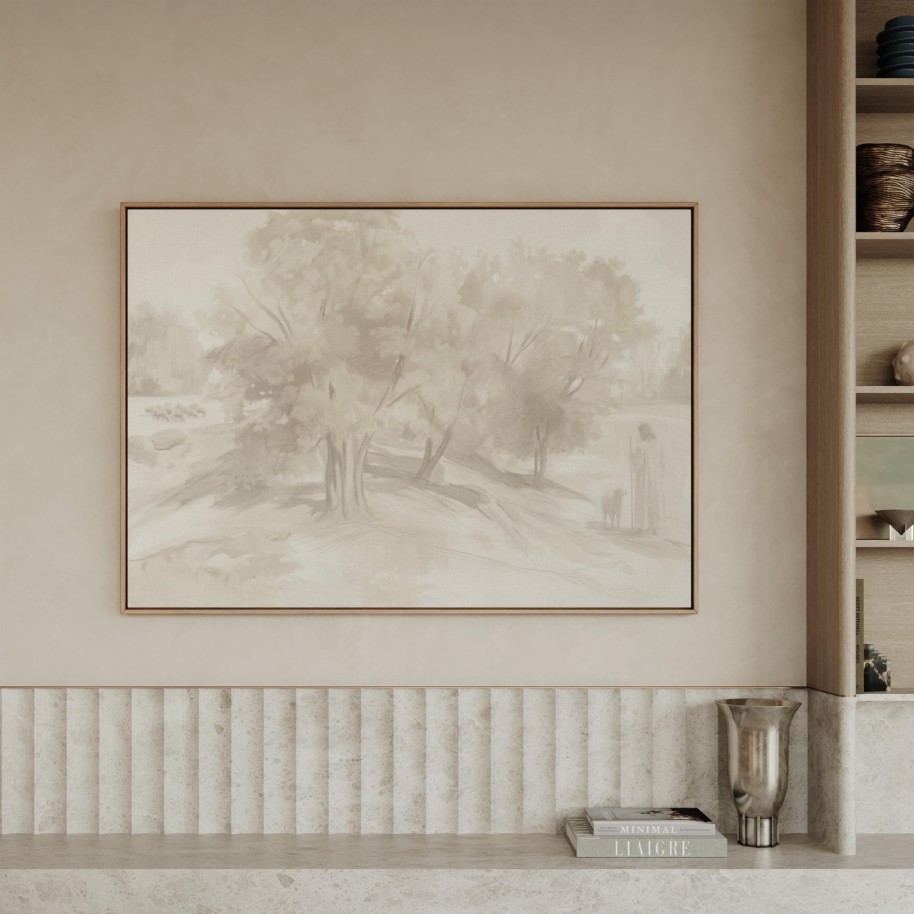 Farmhouse Faith Canvas | Corot Oak Grove Christian Wall Art Print | Impressionist Christian Wall Art | Faith Gift | G0001