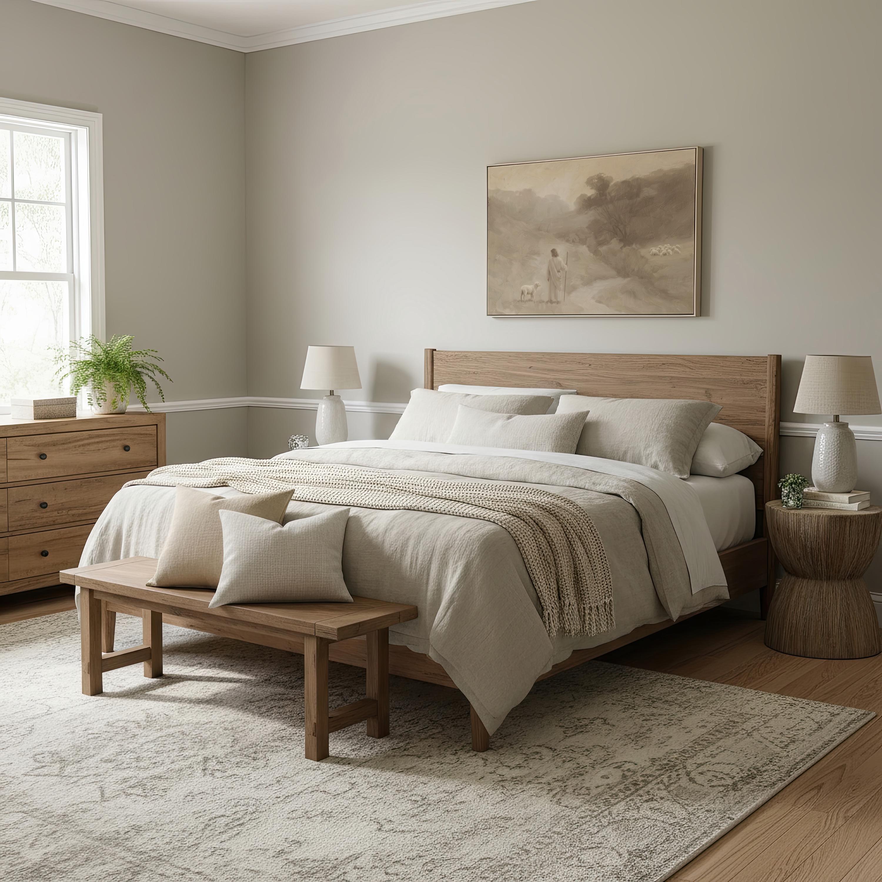 Farmhouse Faith Canvas | Dusk Path Hollow Christian Wall Art Print | Moody Christian Wall Art | Faith Gift | G0004