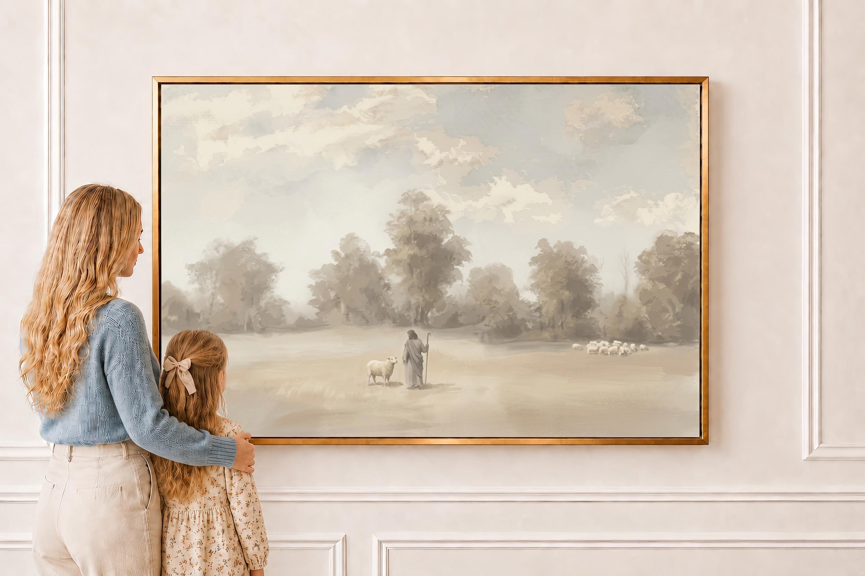 Be Still Canvas | Hazy Treeline Christian Wall Art Print | Moody Christian Wall Art | Faith Gift | F0007