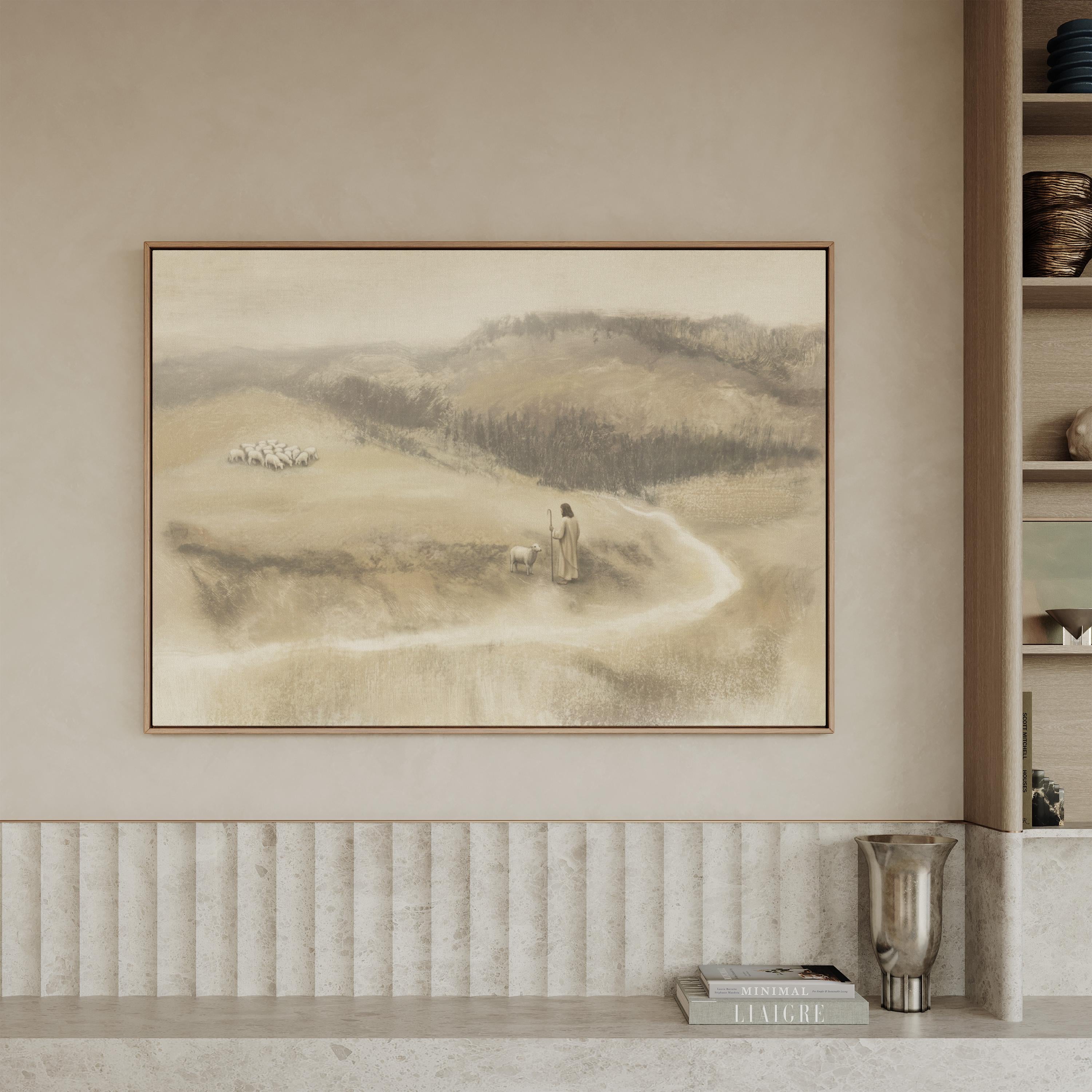 Be Still Canvas | Degas Pastel Hills Christian Wall Art Print | Impressionist Christian Wall Art | Faith Gift | F0003