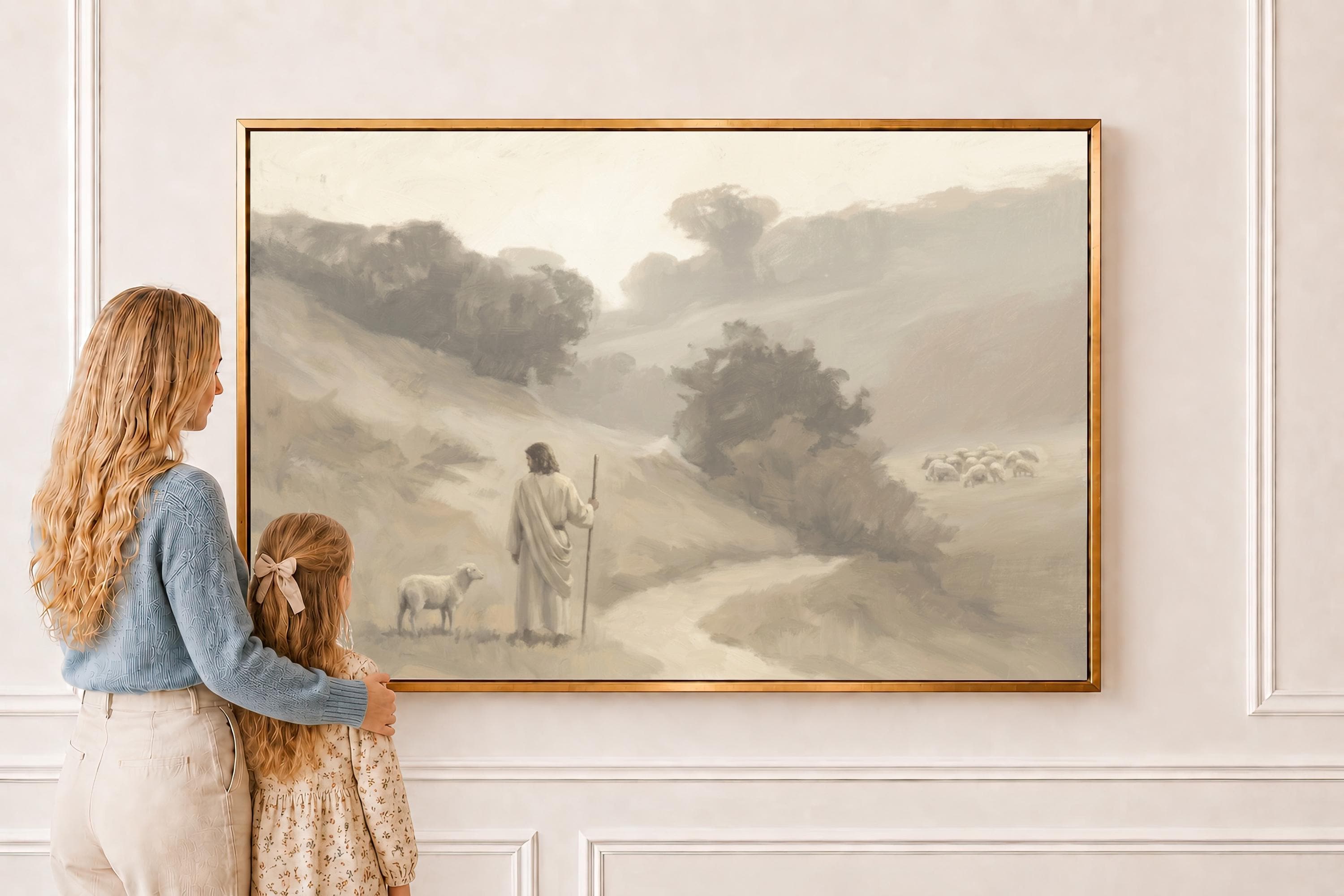Be Still Canvas | Dusk Path Hollow Christian Wall Art Print | Moody Christian Wall Art | Faith Gift | F0004