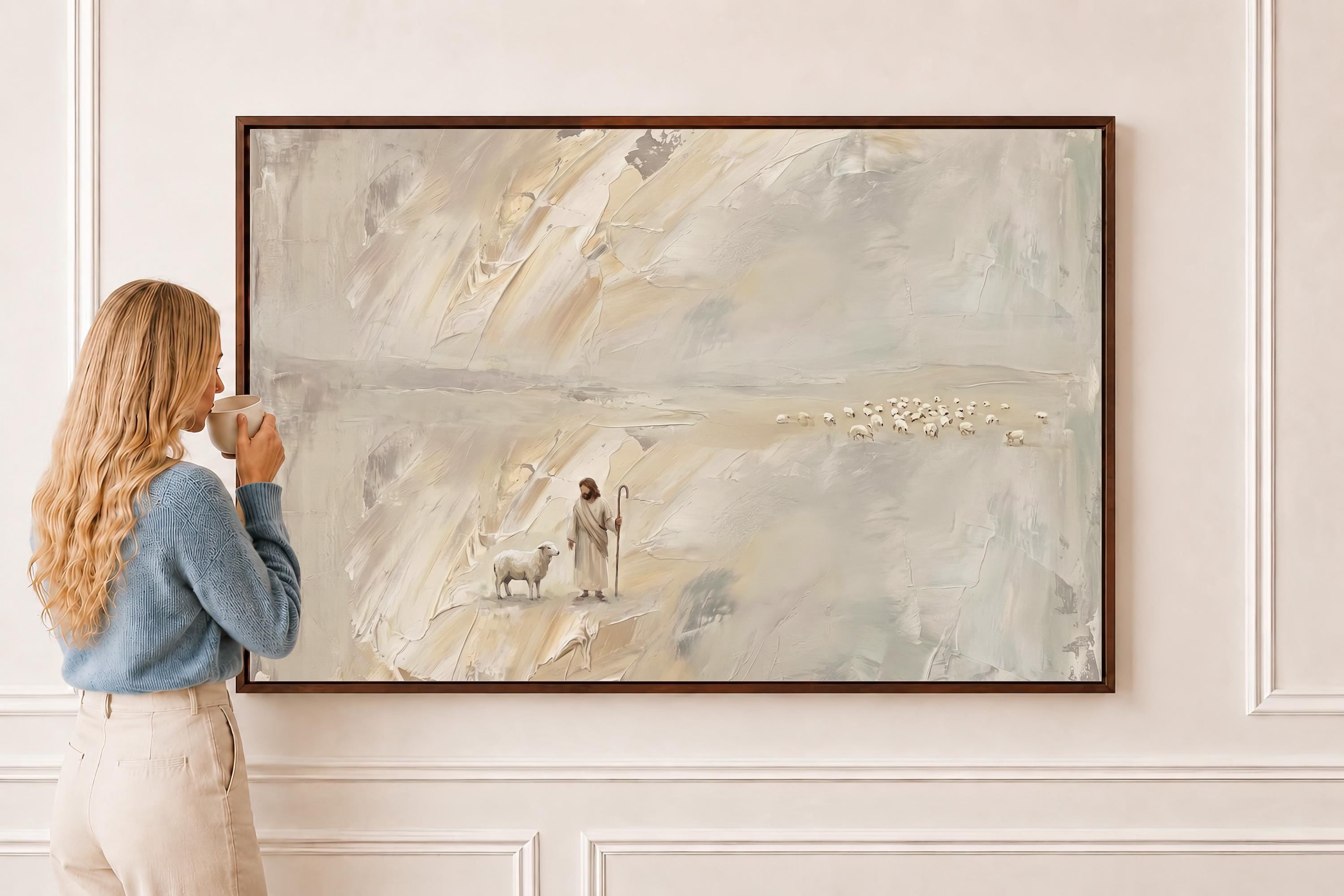 Lost Sheep Wall Art | Lost Sheep — Luke 15 | Horizon Whisper Christian Wall Art Print | L0027