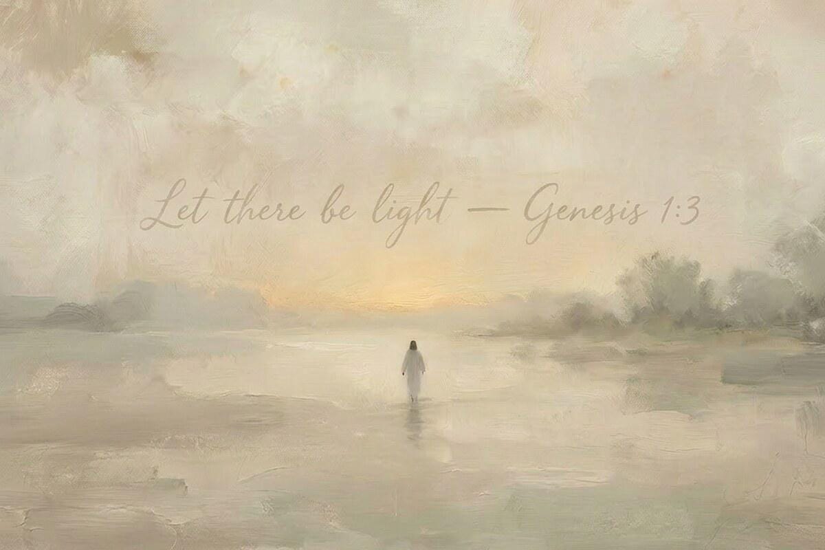 Creation Light Christian Wall Art Print | W0192