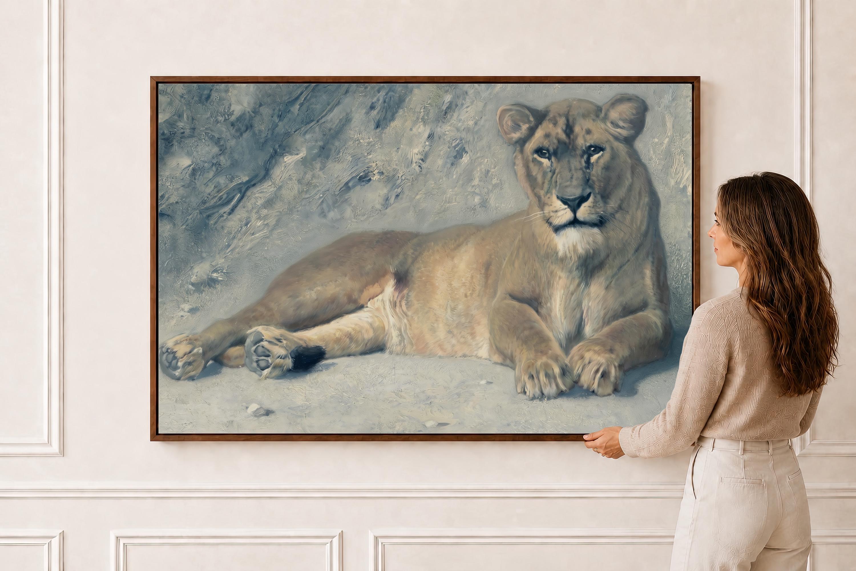 Strong and Courageous Lion Christian Wall Art Print | P0034