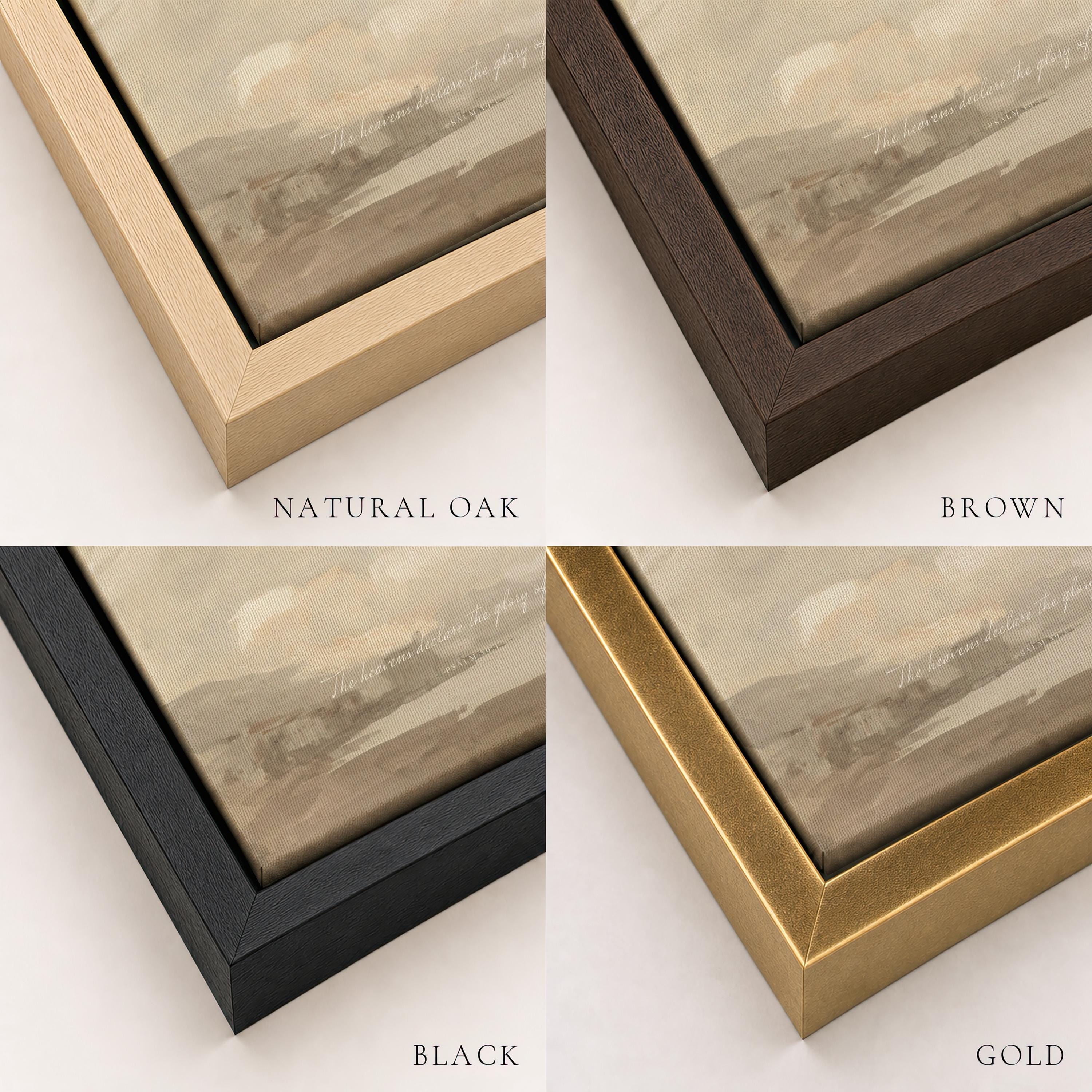 Heavens Declare Canvas | Coastal Dusk Christian Decor | Coastal Christian Wall Art | Faith Gift | T0006