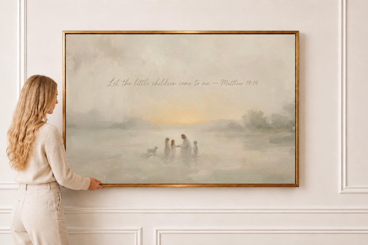 Jesus and the Children — Nursery Wall Art | Product view 1