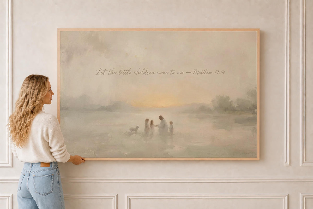 Jesus and the Children — Nursery Wall Art | Product view 3