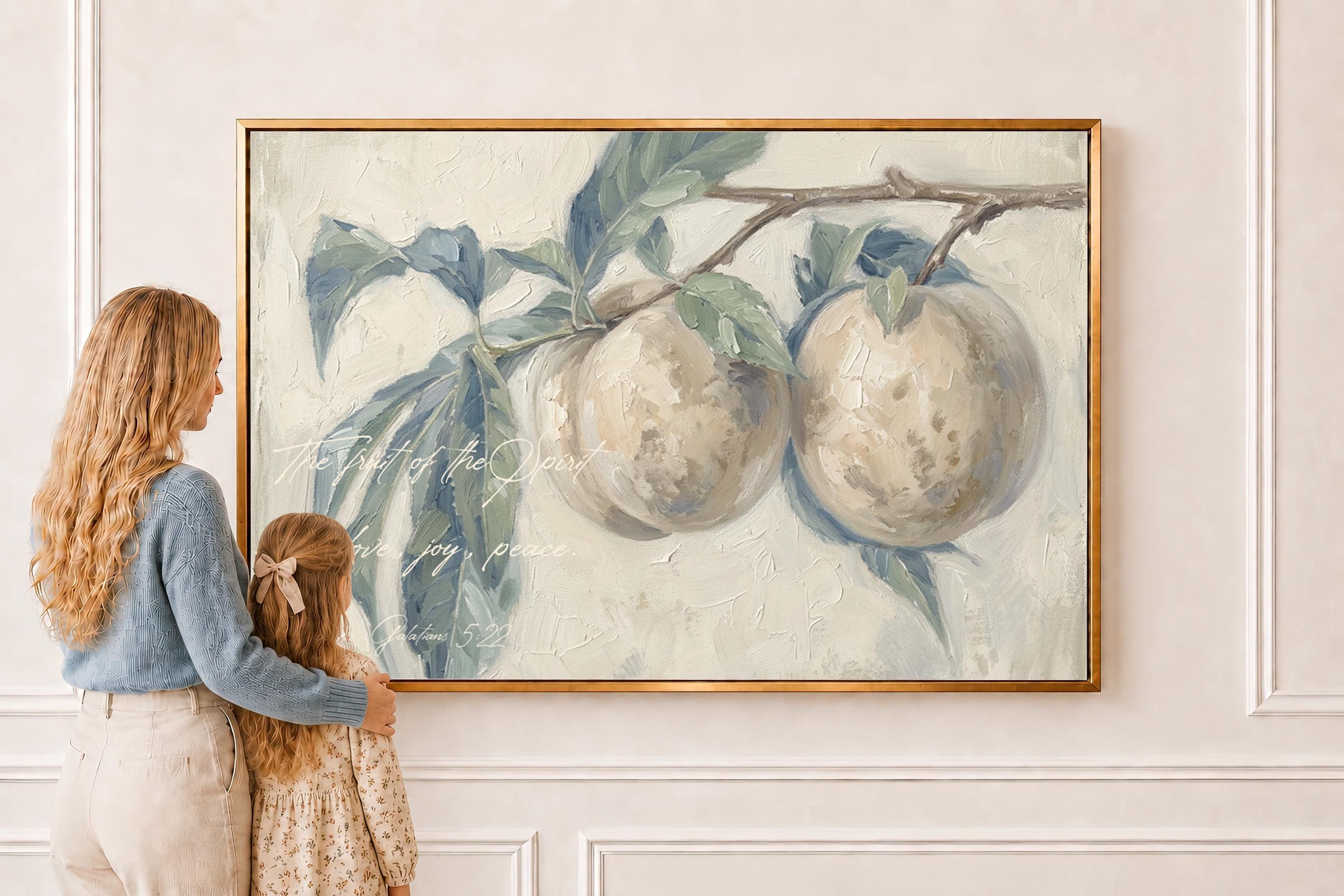 Fruit Of the Spirit Wall Art Print | Soft Scripture Wall Art Print | Scripture Print Christian Wall Art Print | W0032