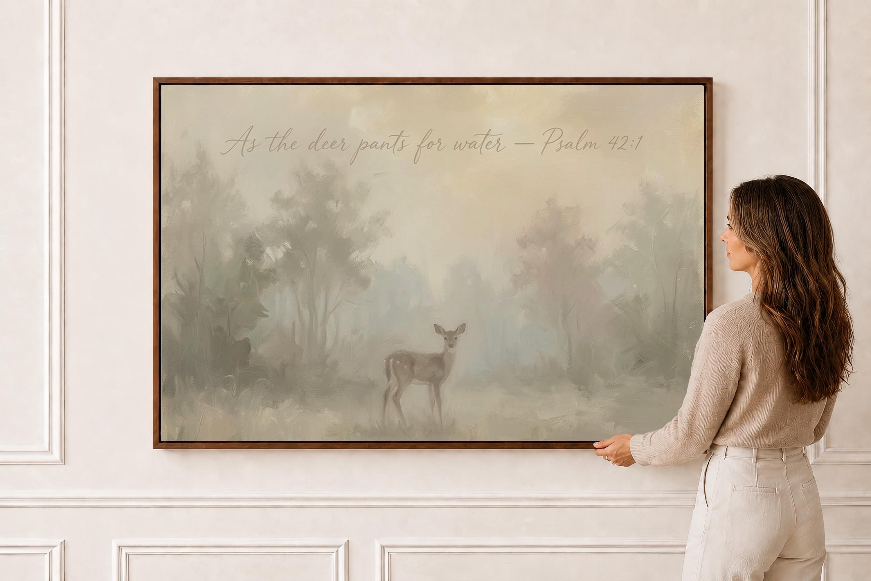 Christian Nursery | Baby Deer Christian Wall Art Print | W0177