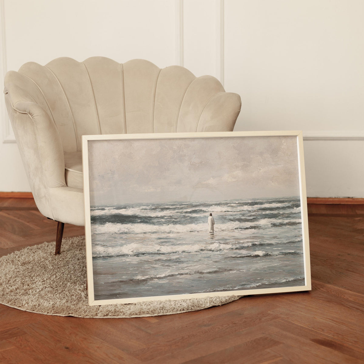 Power Over the Waves and Ocean - Christian Wall Decor, Ocean Art Print | Product view 5