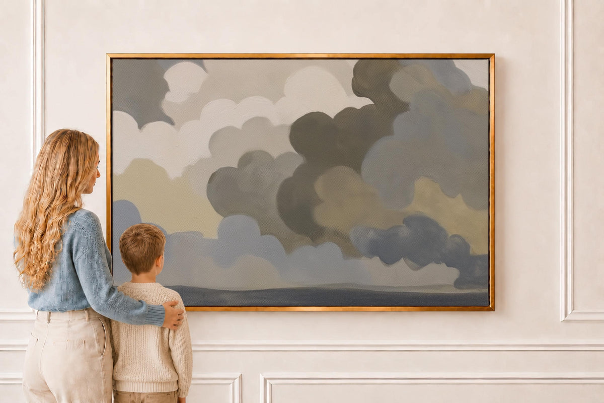 Soft Cloud Sky — Nursery Wall Art | Product view 3