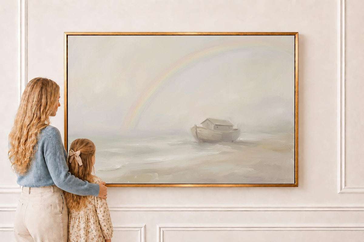 Noah's Ark — Rainbow Nursery Art | Product view 1