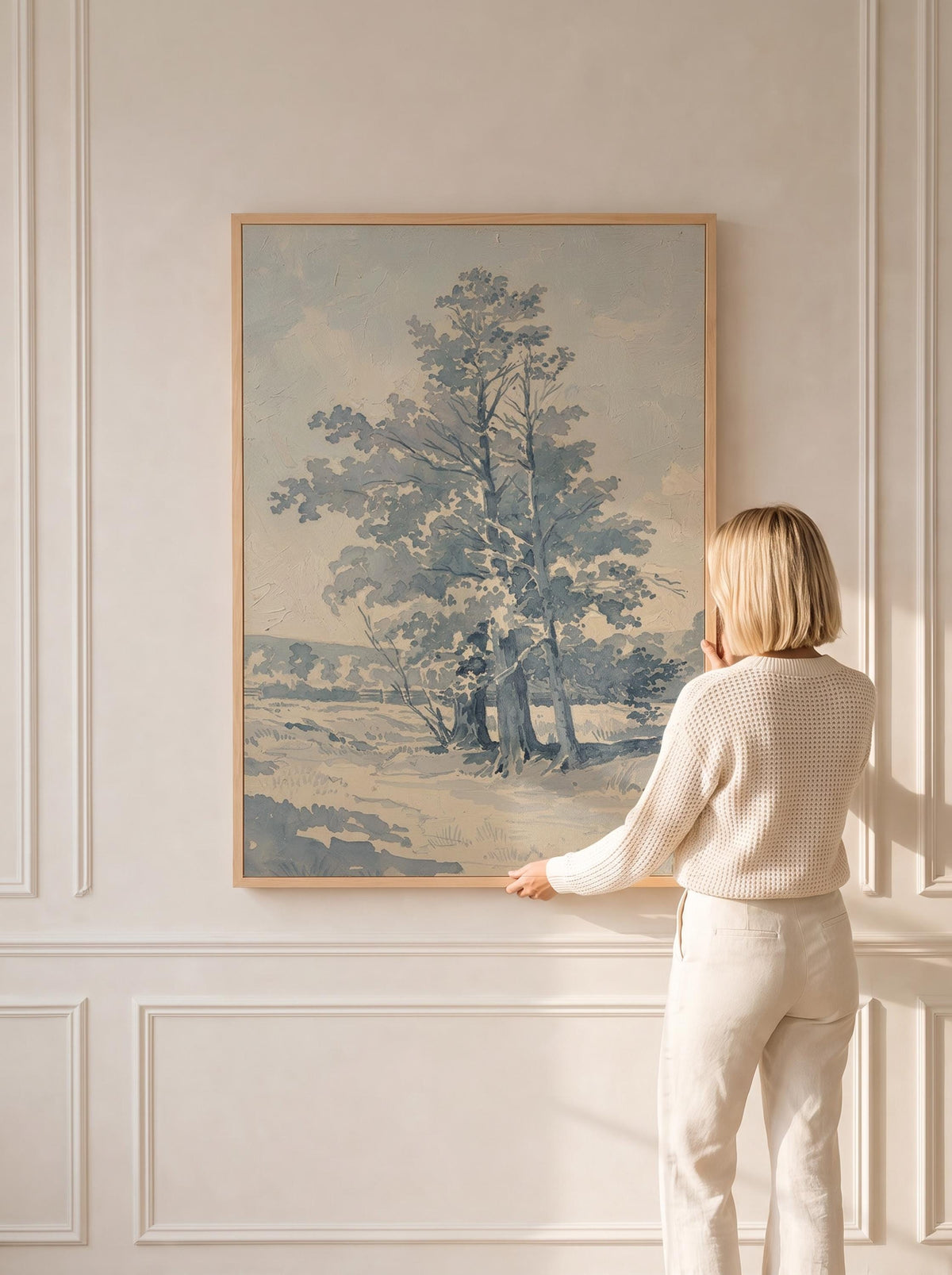 Soft Blue Countryside — Landscape Print | Product view 1