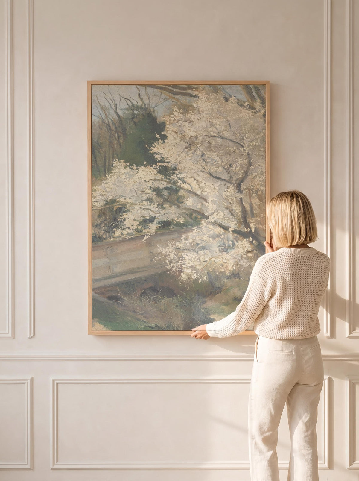 White Blossom Tree — Landscape Print | Product view 1