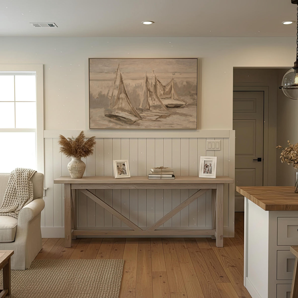 Neutral Sailboat — Coastal Print | Product view 1