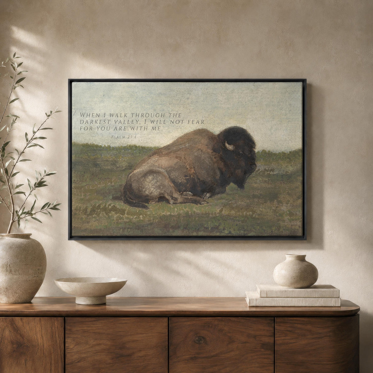 Wildlife Bison — Psalm 23:4 | Product view 1