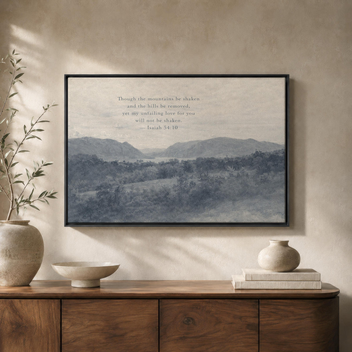 Mountains Be Shaken, Blue — Isaiah 54:10 | Product view 4
