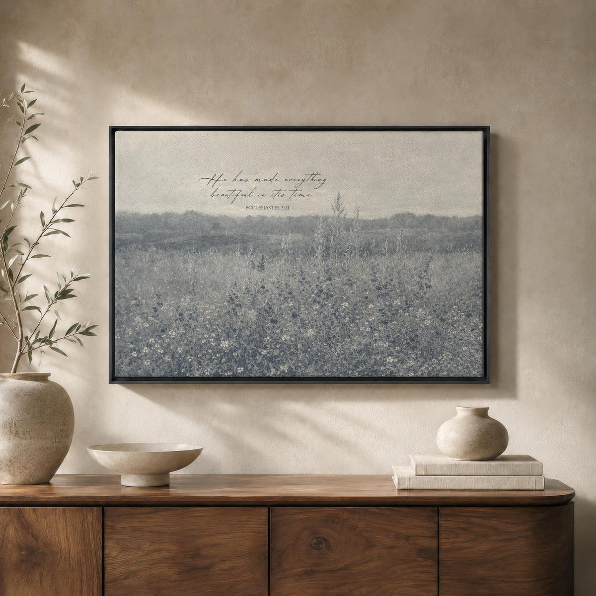 Everything Beautiful — Ecclesiastes 3:11 Blue Field | Product view 1