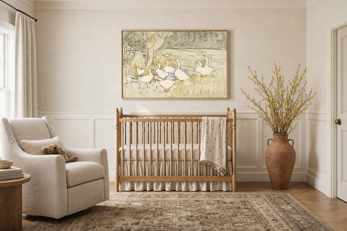 Goose Family — Nursery Wall Art | Product view 1