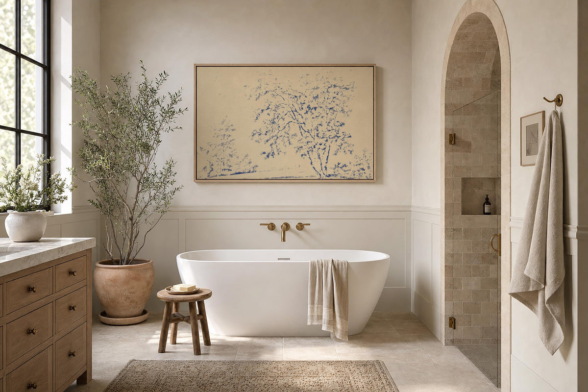 Watercolor Trees Toile — Scripture Wall Art | Product view 5