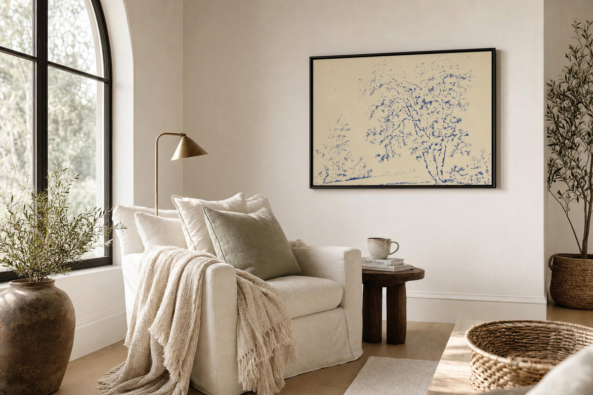 Watercolor Trees Toile — Scripture Wall Art | Product view 2