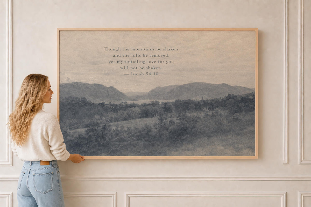 Mountains Be Shaken, Blue — Isaiah 54:10 | Product view 7