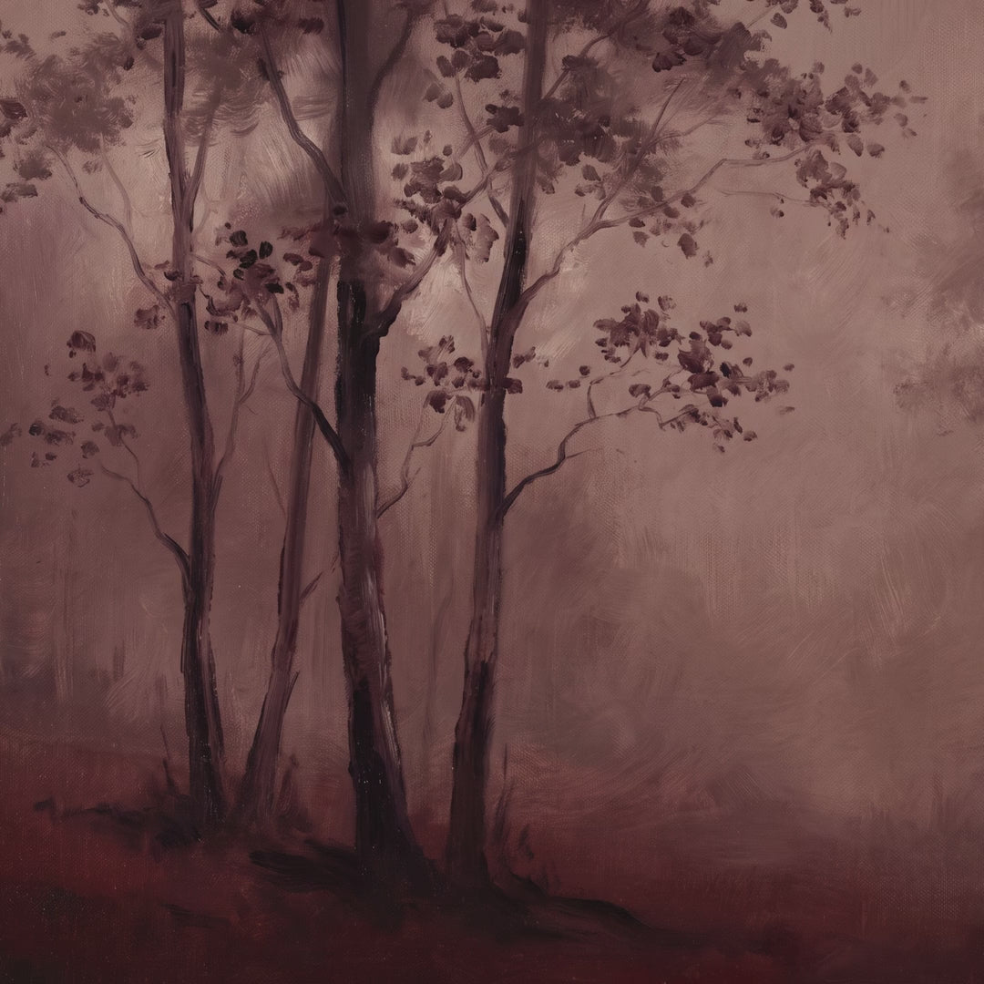 Burgundy Forest in Mist video