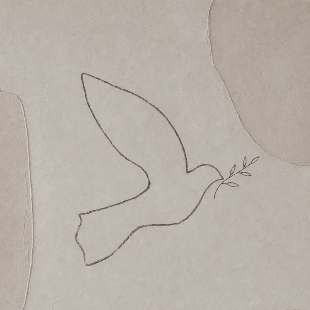 Dove With Olive Branch Line Art video