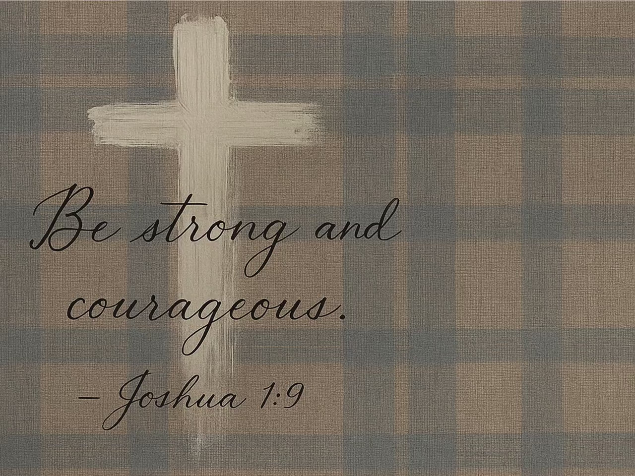 Joshua 1:9 Scripture Canvas Print – Boy Nursery Decor