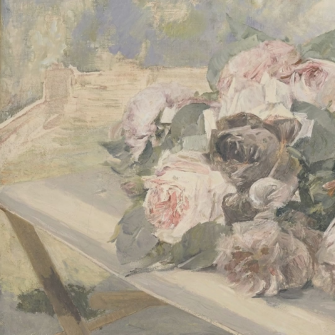 Antique Roses on a Table video