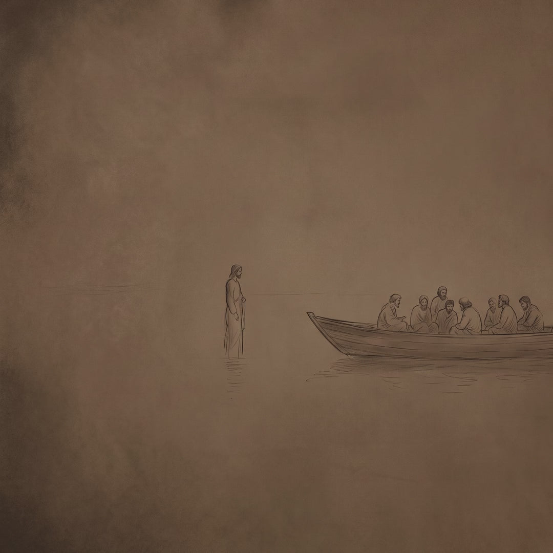 Jesus Walking on Water Sepia Sketch video