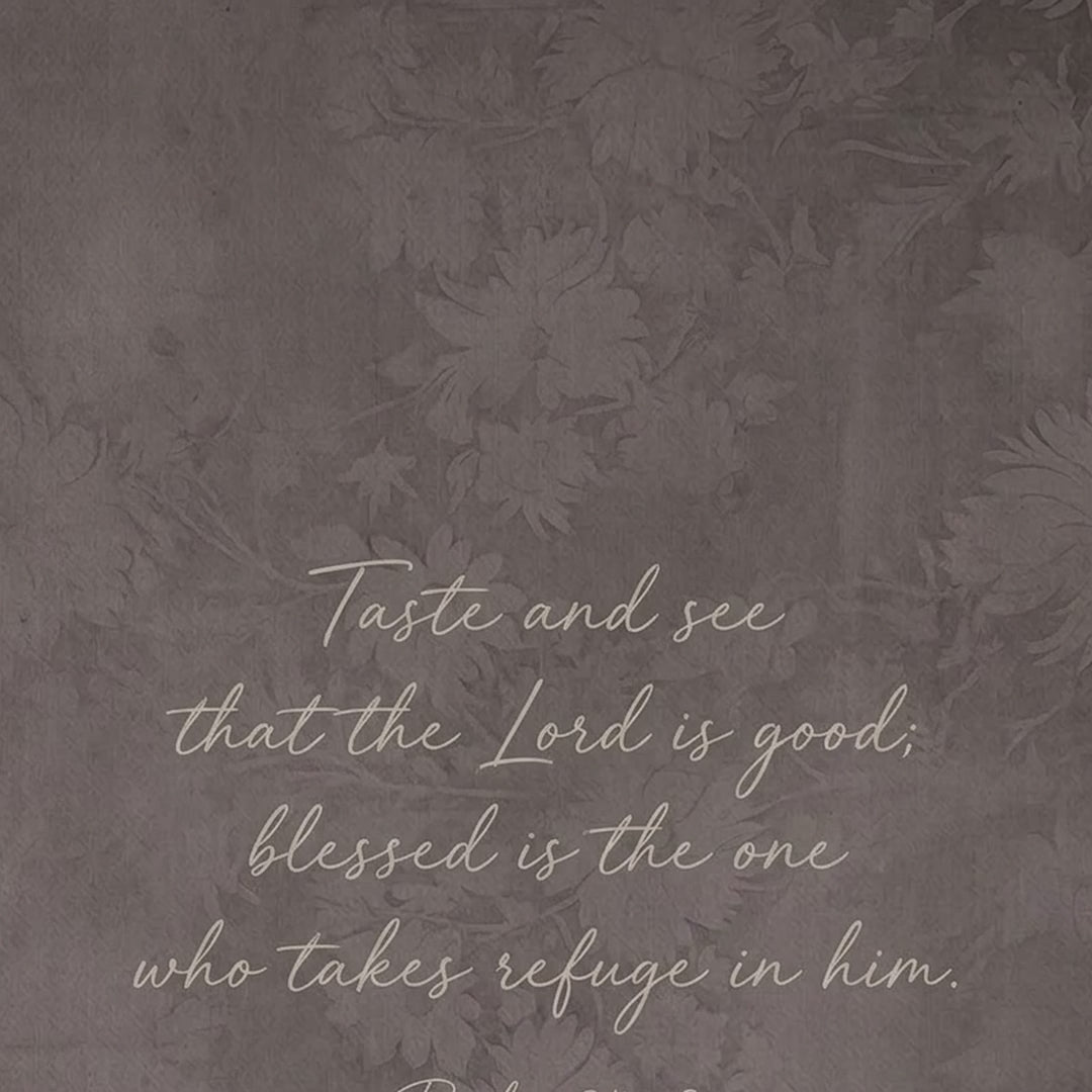 Taste and See Plum Grey — Psalm 34:8 video